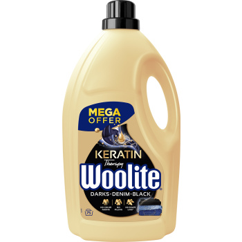 Woolite Keratin Therapy Darks Denim Black prací gel, 4,5 l, 75 dávek