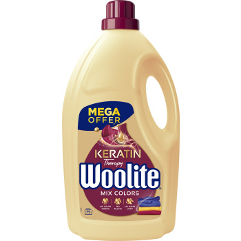 Woolite Keratin Therapy Mix Colors prací gel, 4,5 l, 75 dávek