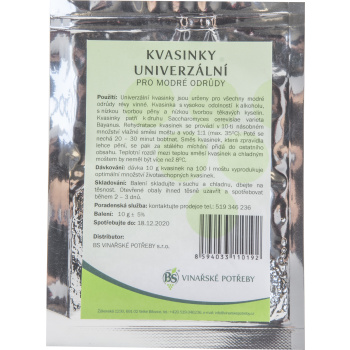 Privos vinné kvasinky univerzální, pro modré odrůdy, 10 g