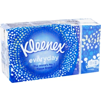 Kleenex 2vrstvé papírové kapesníky Everyday, 8× 9 ks