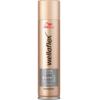 Wellaflex Shine & Hold lak na vlasy, fixace 5, 400 ml