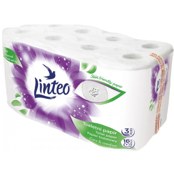 Linteo 3vrstvý toaletní papír, 20 m, 16 rolí